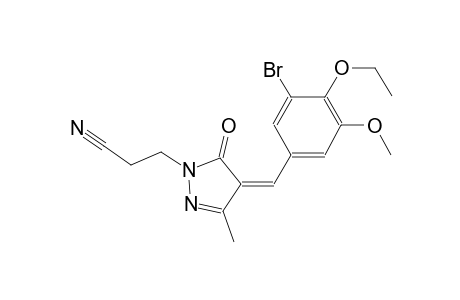 3-[(4Z)-4-(3-bromo-4-ethoxy-5-methoxybenzylidene)-3-methyl-5-oxo-4,5-dihydro-1H-pyrazol-1-yl]propanenitrile