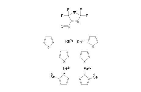 diiron(II) dirhodium(III) bis(2-selenidocyclopenta-2,4-dien-1-ide) 4,4,4-trifluoro-1-oxo-2-(trifluoromethyl)but-2-ene-1,3-diide tetracyclopenta-2,4-dien-1-ide