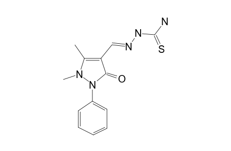 3-Pyrazolin-4-carboxaldehyde, 2,3-dimethyl-5-oxo-1-phenyl-, 4-thiosemicarbazide