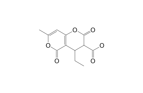 4-Ethyl-2,3,4,5-tetrahydro-7-methyl-2,5-dioxo-pyrano[4,3-b]pyran-3-carboxylic acid