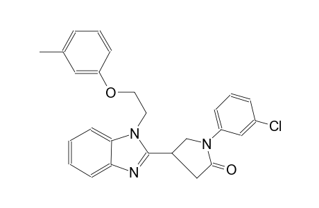 2-pyrrolidinone, 1-(3-chlorophenyl)-4-[1-[2-(3-methylphenoxy)ethyl]-1H-benzimidazol-2-yl]-