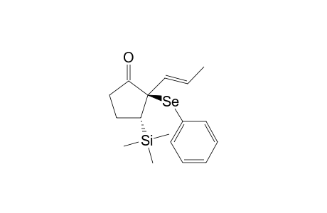 trans-3-(Trimethylsilyl)-2-(2-phenylseleno)-2-(propenyl)-1-cyclopentanone