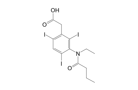 [3-(N-ethylbutyramido)-2,4,6-triiodophenyl]acetic acid