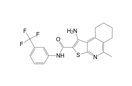 1-Amino-6,7,8,9-tetrahydro-5-methyl-N-[3-(trifluoromethyl)phenyl]thieno[2,3-c]isoquinoline-2-carboxamide
