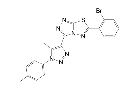 6-(2-bromophenyl)-3-[5-methyl-1-(4-methylphenyl)triazol-4-yl]-[1,2,4]triazolo[3,4-b][1,3,4]thiadiazole