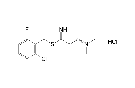 3-(dimethylamino)thioacrylimidic acid, 2-chloro-6-fluorobenzyl ester, monohydrochloride