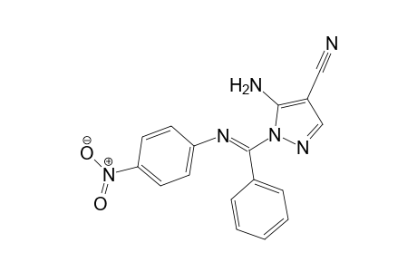 (E)-5-Amino-1-((4??-nitrophenylimino)(phenyl)methyl)-1H-pyrazole-4-carbonitrile