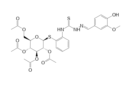 vanillin, 4-[o-(beta-D-glucosylthio)phenyl]-3-thiosemicarbazone, tetraacetate