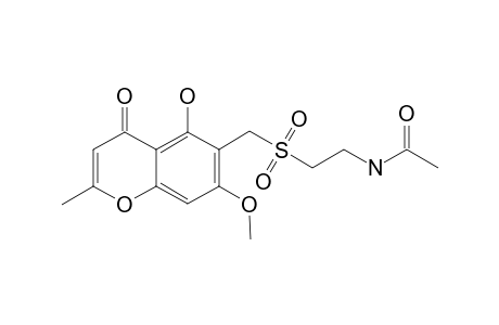 CHAETOQUADRIN-D;5-HYDROXY-7-METHOXY-6-(2-THIA-2,2,6-TRIOXO-5-AZAHEPTYL)-2-METHYL-CHROMONE