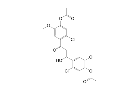 2'-Chloro-3-(2-chloro-4-hydroxy-5-methoxyphenyl)-3,4'-dihydroxy-5'-methoxypropiophenone, 4,4'-diacetate