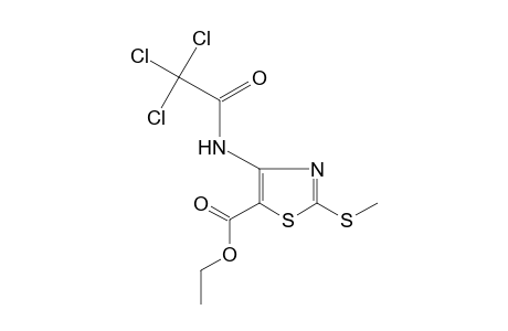 2-(methylthio)-4-(2,2,2-trichloroacetamido)-5-thiazolecarboxylic acid, ethyl ester