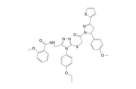 benzamide, N-[[5-[[2-[4,5-dihydro-5-(4-methoxyphenyl)-3-(2-thienyl)-1H-pyrazol-1-yl]-2-oxoethyl]thio]-4-(4-ethoxyphenyl)-4H-1,2,4-triazol-3-yl]methyl]-2-methoxy-