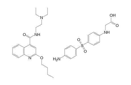 2-butoxy-N-[2-(diethylamino)ethyl]cinchoninamide, compound with N-(p-sulfanilylphenyl)glycine(1:1)