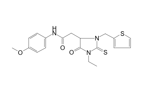 2-[1-ethyl-5-keto-3-(2-thenyl)-2-thioxo-imidazolidin-4-yl]-N-(4-methoxyphenyl)acetamide