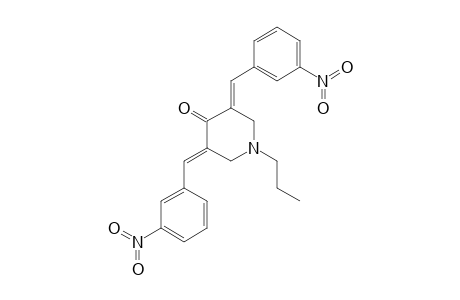 (3E,5E)-3,5-Bis(3-nitrobenzylidene)-1-propyl-4-piperidinone