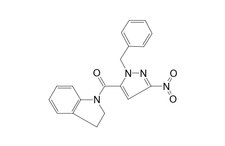 (2-Benzyl-5-nitro-2H-pyrazol-3-yl)-(2,3-dihydro-indol-1-yl)-methanone
