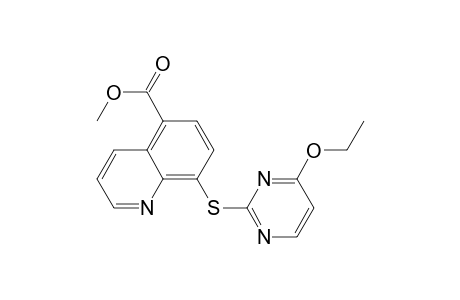 4-ETHOY-2-[(5-METHOXYCARBONYL-8-QUINOLYL)-THIO]-PYRIMIDINE