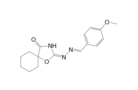 1-oxa-3-azaspiro[4,5]decane-2,4-dione, 2-azine with p-anisaldehyde