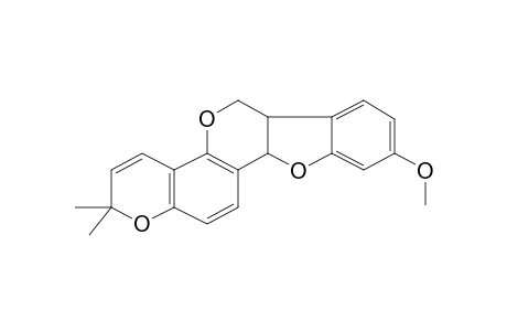 2H,6H-Benzofuro[3,2-c]pyrano[2,3-h][1]benzopyran, 6a,11a-dihydro-9-methoxy-2,2-dimethyl-, (6aS-cis)-