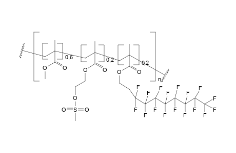 Methylmethacrylate-stat-hydroxyethylmethacrylate-blocked-mesyl-stat-perfluorooctyl ethyl methacrylate