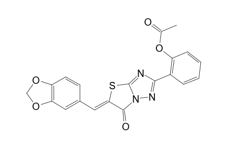 2-[(5Z)-5-(1,3-benzodioxol-5-ylmethylene)-6-oxo-5,6-dihydro[1,3]thiazolo[3,2-b][1,2,4]triazol-2-yl]phenyl acetate