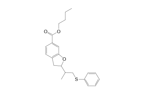 N-BUTYL-2,3-DIHYDRO-2-(1'-METHYL-2'-PHENYLTHIOETHYL)-BENZOFURAN-6-CARBOXYLATE