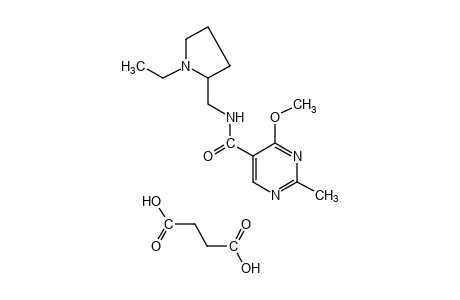 N-[(1-ethyl-2-pyrrolidinyl)methyl]-4-methoxy-2-methyl-5-pyrimidine carboxamide, succinate (1:1)
