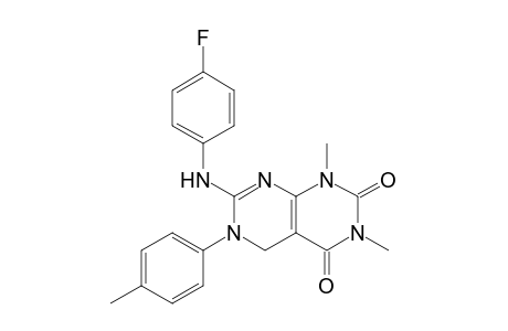 Pyrimido[4,5-d]pyrimidine-2,4(1H,3H)-dione, 7-[(4-fluorophenyl)amino]-5,6-dihydro-1,3-dimethyl-6-(4-methylphenyl)-