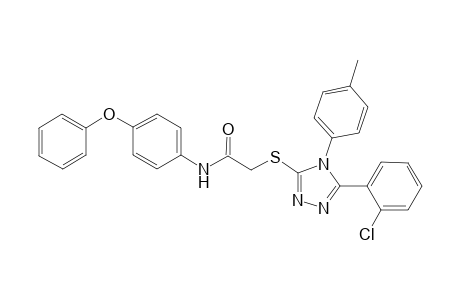 2-{[5-(2-chlorophenyl)-4-(4-methylphenyl)-4H-1,2,4-triazol-3-yl]sulfanyl}-N-(4-phenoxyphenyl)acetamide