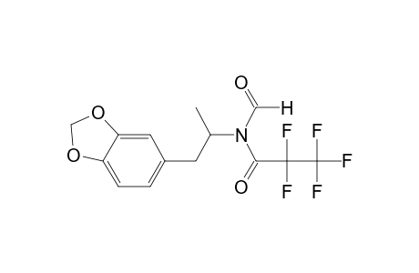 (.+/-.)-N-formyl-3,4-methylenedioxyamphetamine, N-(pentafluoropropionyl)