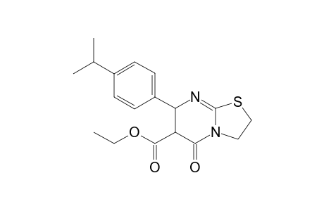 7-(p-Isopropyl-5-oxo-2,3,6,7-tetrahydro-5H-thiazolo[3,2-a]pyrimidine-6-ethylcarboxylate