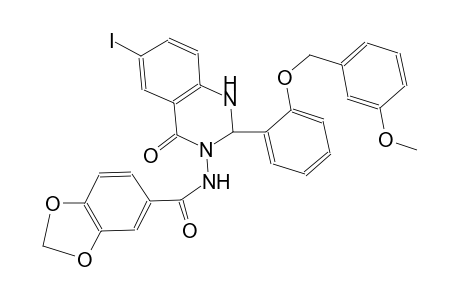 N-(6-iodo-2-{2-[(3-methoxybenzyl)oxy]phenyl}-4-oxo-1,4-dihydro-3(2H)-quinazolinyl)-1,3-benzodioxole-5-carboxamide