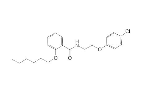 N-[2-(4-chloranylphenoxy)ethyl]-2-hexoxy-benzamide