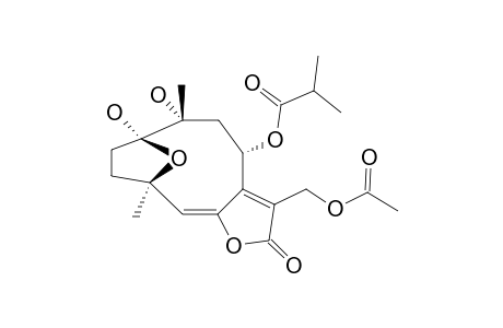 (1S*,4R*,8S*,10R*)-13-ACETYLOXY-1,4-EPOXY-1,10-DIHYDROXY-8-ISOBUTYRYLOXYGERMACRA-5E,7(11)-DIEN-6,12-OLIDE