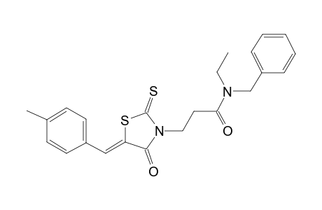 N-benzyl-N-ethyl-3-[(5Z)-5-(4-methylbenzylidene)-4-oxo-2-thioxo-1,3-thiazolidin-3-yl]propanamide