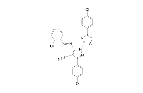 (E)-[1-[4-(4-CHLOROPHENYL)-THIAZOL-2-YL)]-3-(4-HYDROXYPHENYL)-5-(2-CHLOROPHENYL-METHYLENEAMINO)-1H-PYRAZOLE-4-CARBONITRILE