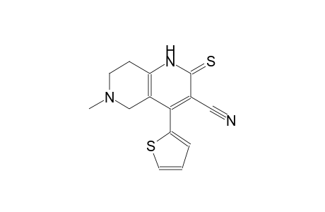 6-methyl-4-(2-thienyl)-2-thioxo-1,2,5,6,7,8-hexahydro[1,6]naphthyridine-3-carbonitrile