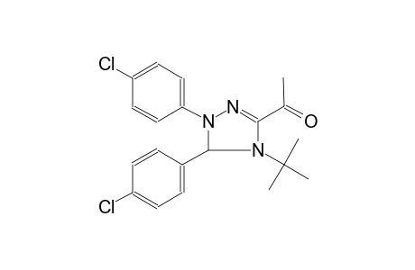 1-[4-tert-butyl-1,5-bis(4-chlorophenyl)-4,5-dihydro-1H-1,2,4-triazol-3-yl]ethanone