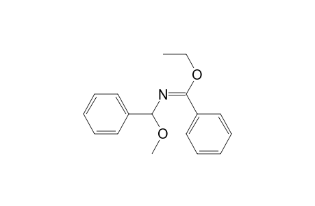 Benzenecarboximidic acid, N-(methoxyphenylmethyl)-, ethyl ester