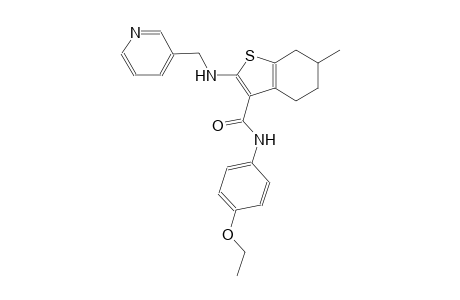 benzo[b]thiophene-3-carboxamide, N-(4-ethoxyphenyl)-4,5,6,7-tetrahydro-6-methyl-2-[(3-pyridinylmethyl)amino]-