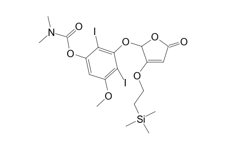 5-(2,6-Diiodo-3-<N,N-dimethyl-carbamoyloxy>-5-methoxy-phenoxy)-4-(2-trimethylsilyl-eth-1-oxy)-2(5H)-furanone