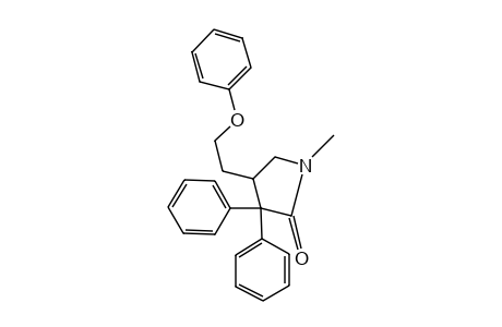 3,3-diphenyl-1-methyl-4-(2-phenoxyethyl)-2-pyrrolidinone