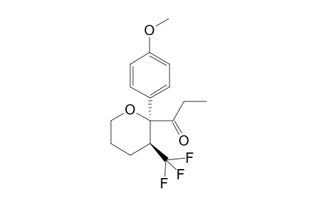 1-((2S,3S)-2-(4-methoxyphenyl)-3-(trifluoromethyl)tetrahydro-2H-pyran-2-yl)propan-1-one