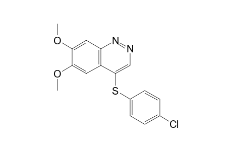 4-[(p-CHLOROPHENYL)THIO]-6,7-DIMETHYOXYCINNOLINE