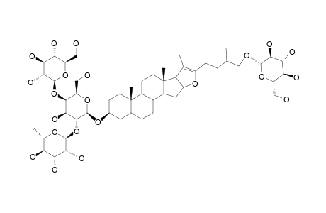 TRIBULOSAPONIN-B;26-O-BETA-D-GLUCOPYRANOSYL-(25S)-5-BETA-FUROST-20(22)-EN-3-BETA,26-DIOL-3-O-ALPHA-RHAMNOPYRANOSYL-(1->2)-[BETA-D-GLUCOPYRANOSYL-(1