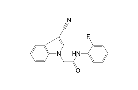 1H-indole-1-acetamide, 3-cyano-N-(2-fluorophenyl)-