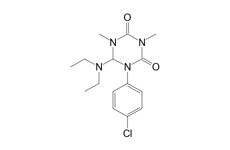 1-(p-chlorophenyl)-6-(diethylamino)dihydro-3,5-dimethyl-s-triazine-2,4(1H,3H)-dione