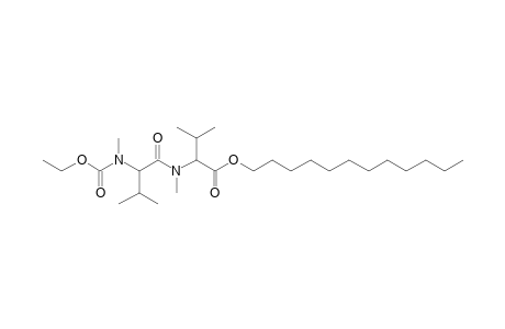 Valylvaline, N,N'-dimethyl-N'-ethoxycarbonyl-, dodecyl ester