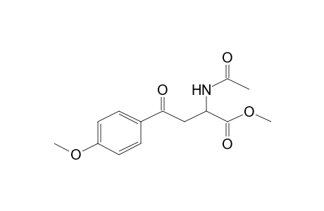 2-Acetylamino-4-(4-methoxy-phenyl)-4-oxobutyric acid, methyl ester