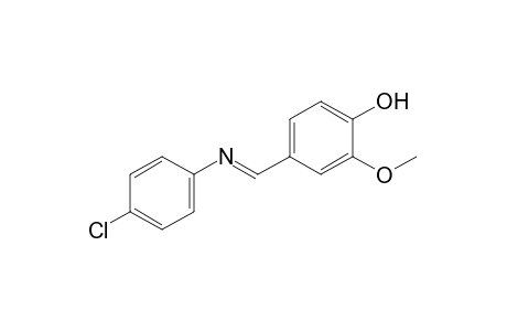 4-[N-(p-chlorophenyl)formimidoyl]-2-methoxyphenol